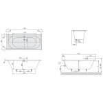 Ванна акрилова Villeroy & Boch O.Novo Duo 180x80 см, білий (UBA180CAS2V-01)