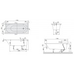 Ванна кварилова Villeroy & Boch Oberon 170х75 см, білий (UBQ170OBE2V-01)